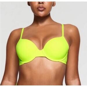 SKIMS Neon Lime Underwire Push-Up Bra